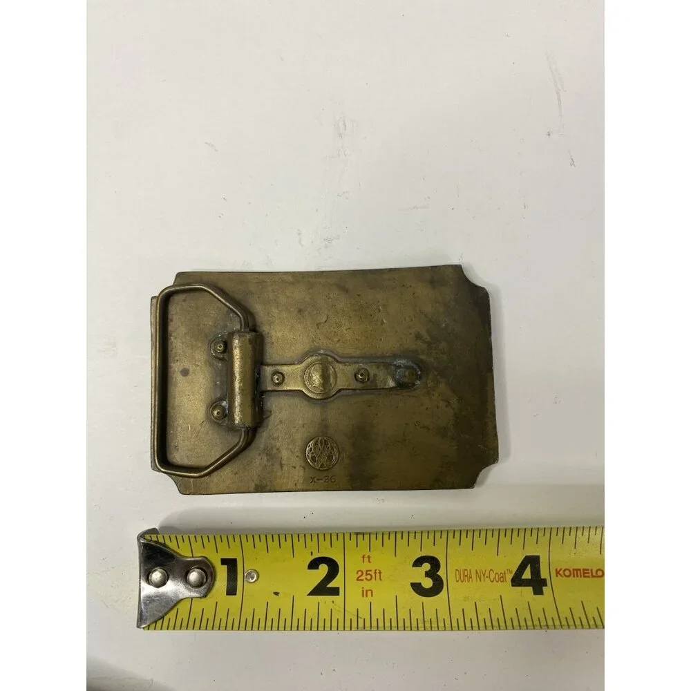 Queen Of The‎ West Mississippi Steamboat Belt Buckle Brass Vintage Riverboat
